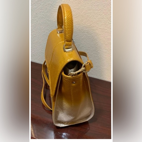 NET Brahmin Ingrid- Canary POR DO SOL Ombré Blend- Natural Yellow Cream Satchel - Picture 7 of 12